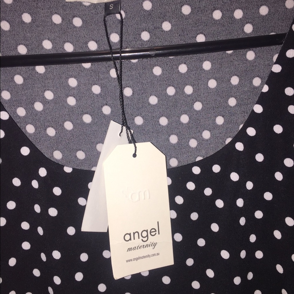 Black and white maternity dress